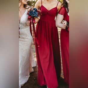 Burgundy bridesmaid dress